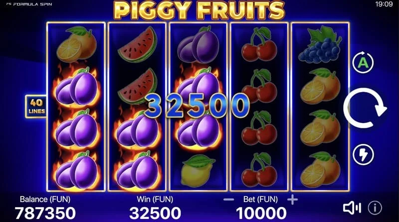 Piggy Fruits - kombinacija simbola kasice-prasice i voćnih simbola